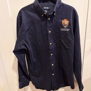 Lands' End Men's Dark Blue Richmond National Battlefield Park/ NPS Shirt